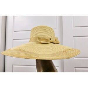 Vintage Giovannio Natural Straw Raffia‎ Sun Hat One Size